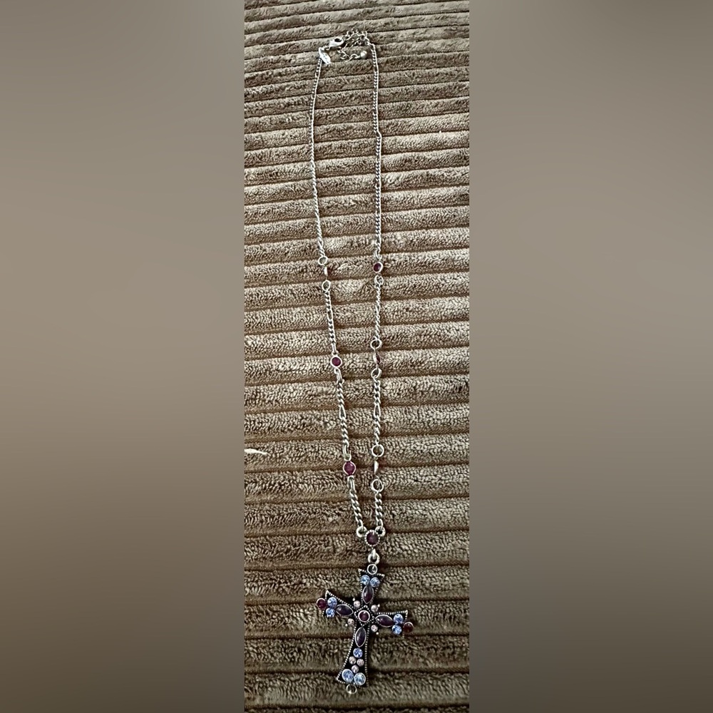 Lia Sophia Silver and Purple Necklace